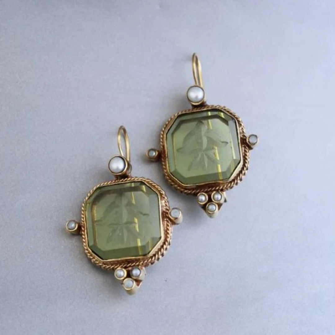 SLATEWOOD | Green Vintage Earrings
