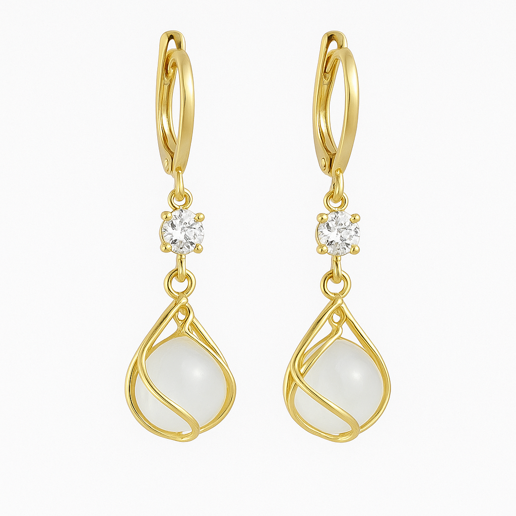 HONEYDEW | Gold Dangle Earrings