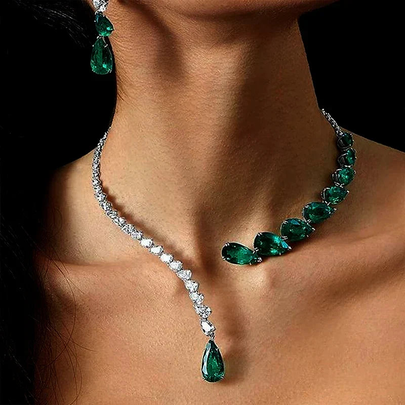 HORIZONA | Green Crystal Necklace