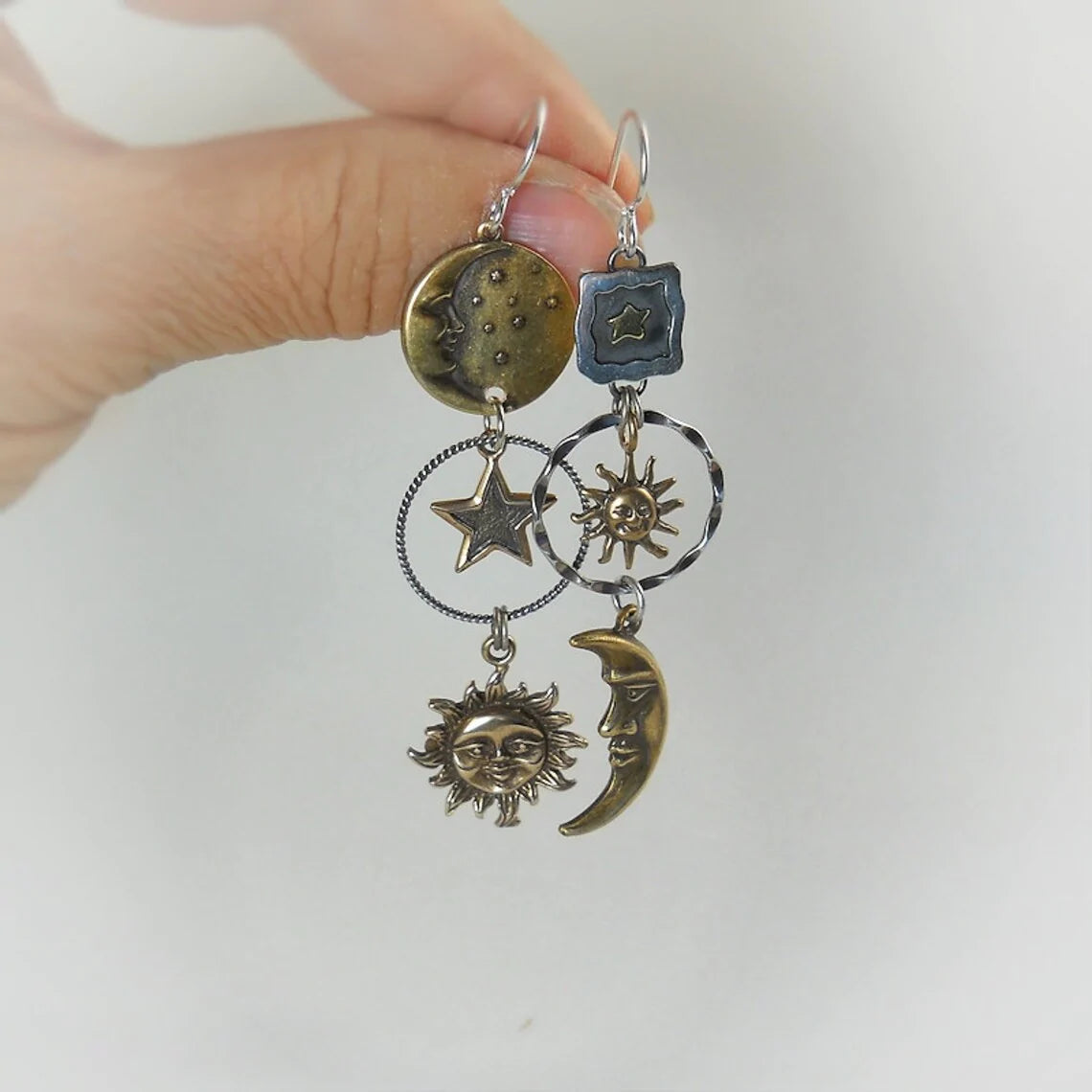 ECLIPSE | Sun Moon Pendant Earrings