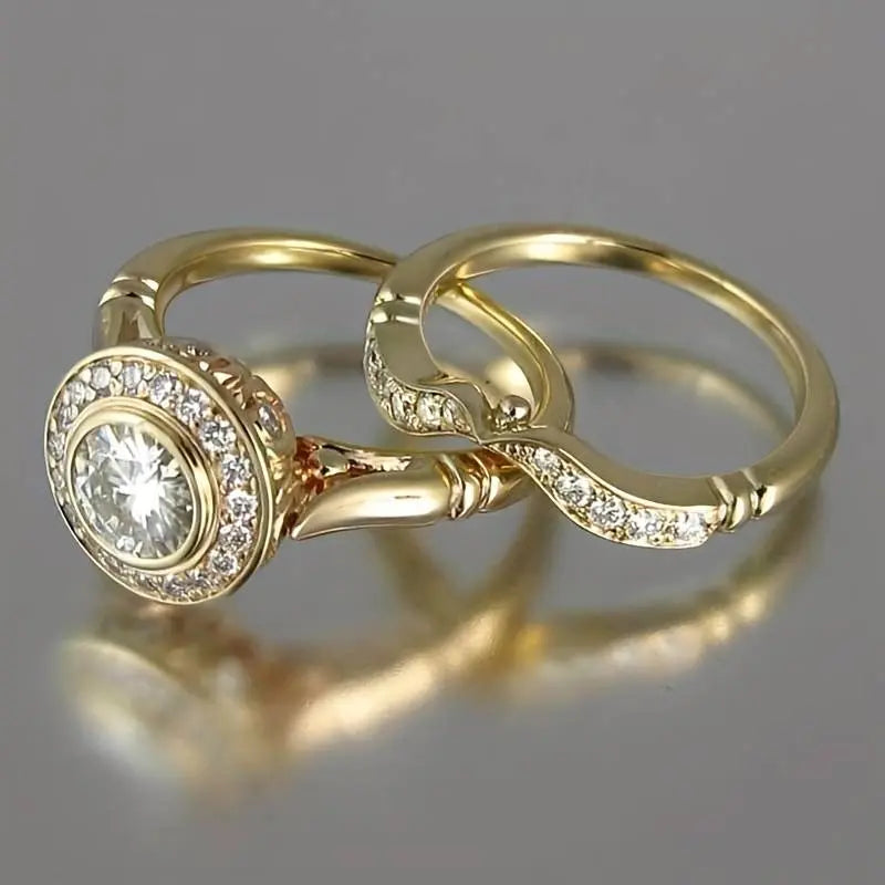 RIDGELINE | Gold Zirconia Ring