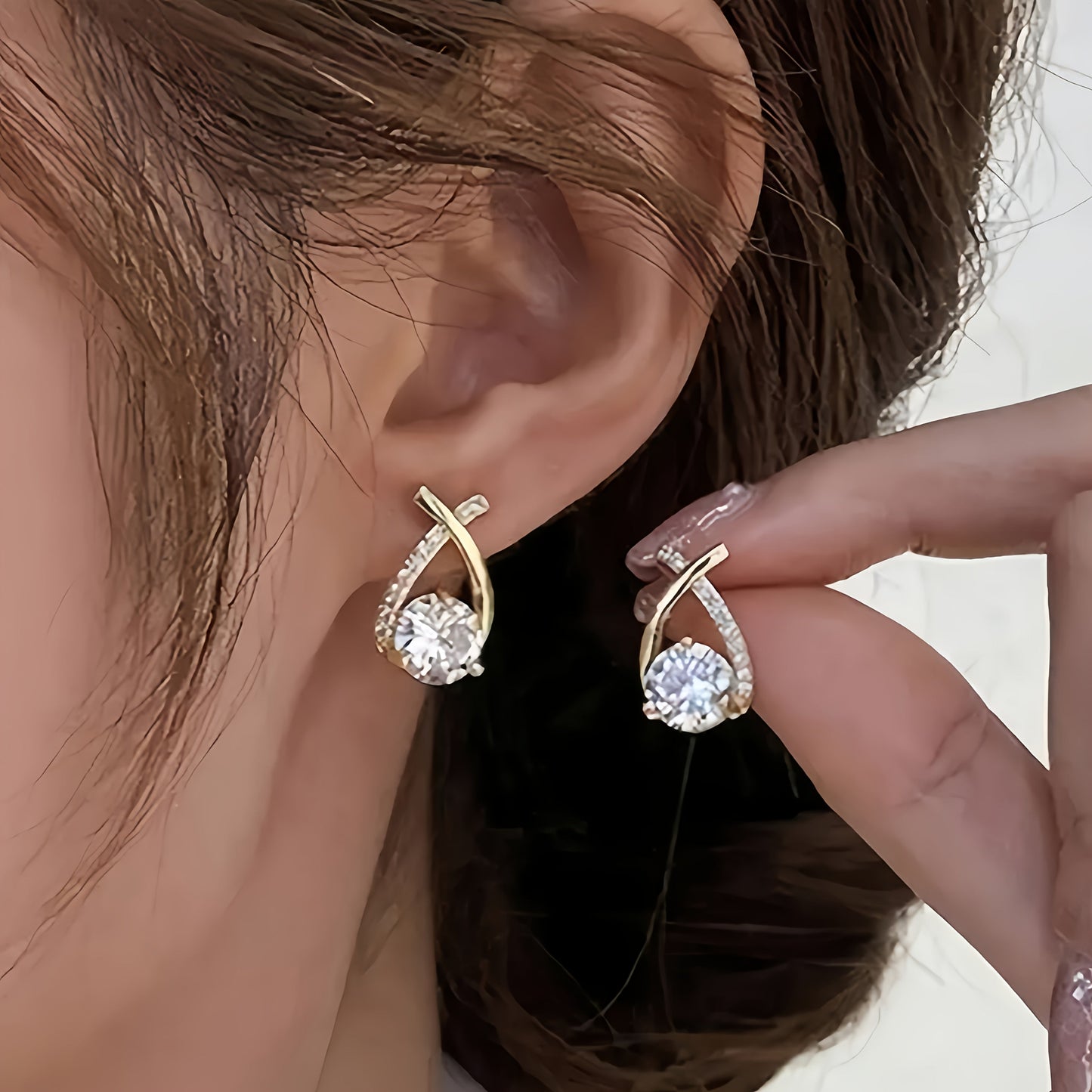 FAITH | Gold Cross Stud Earrings