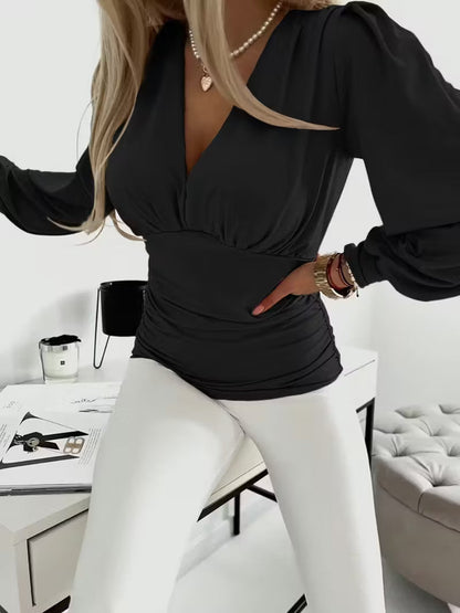 Aria pliszírozott blúz