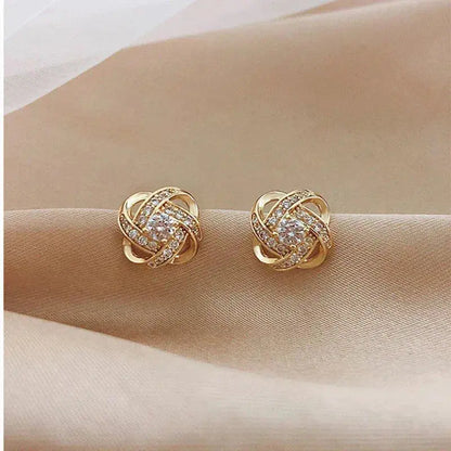 SPIRAL | Crystal Floral Earrings