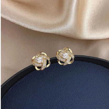 SPIRAL | Crystal Floral Earrings