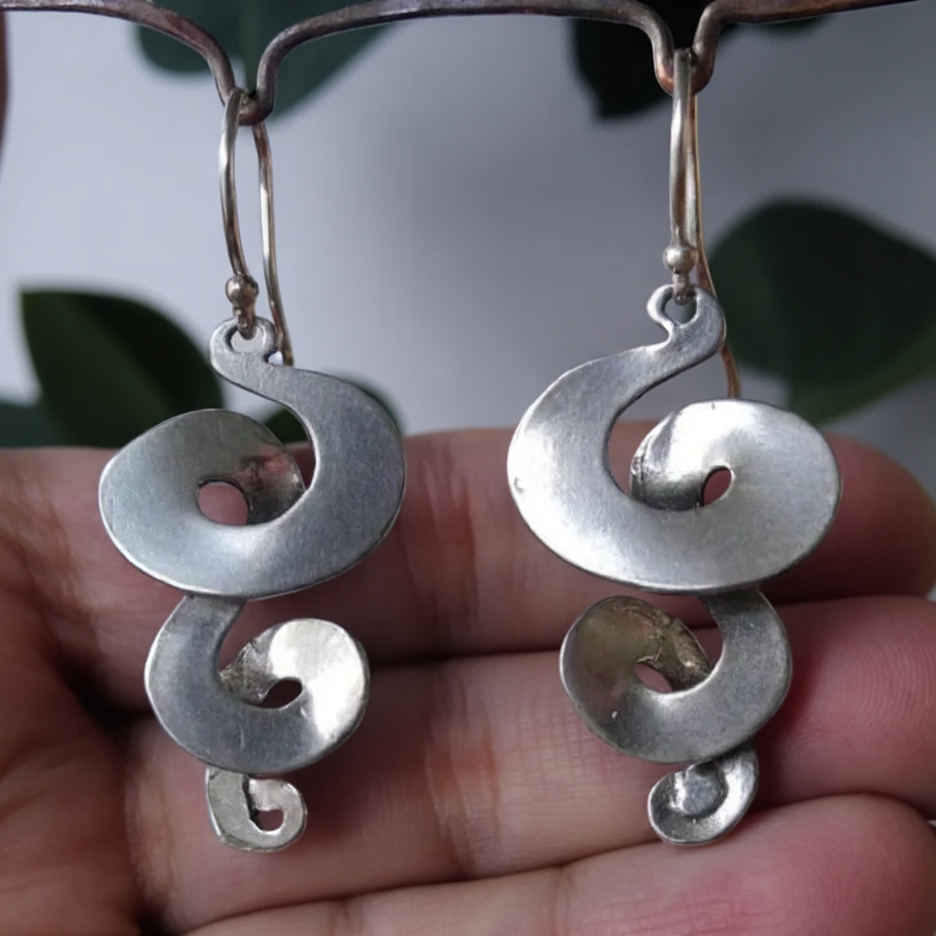 SPIRA | Vintage Silver Spiral Earrings