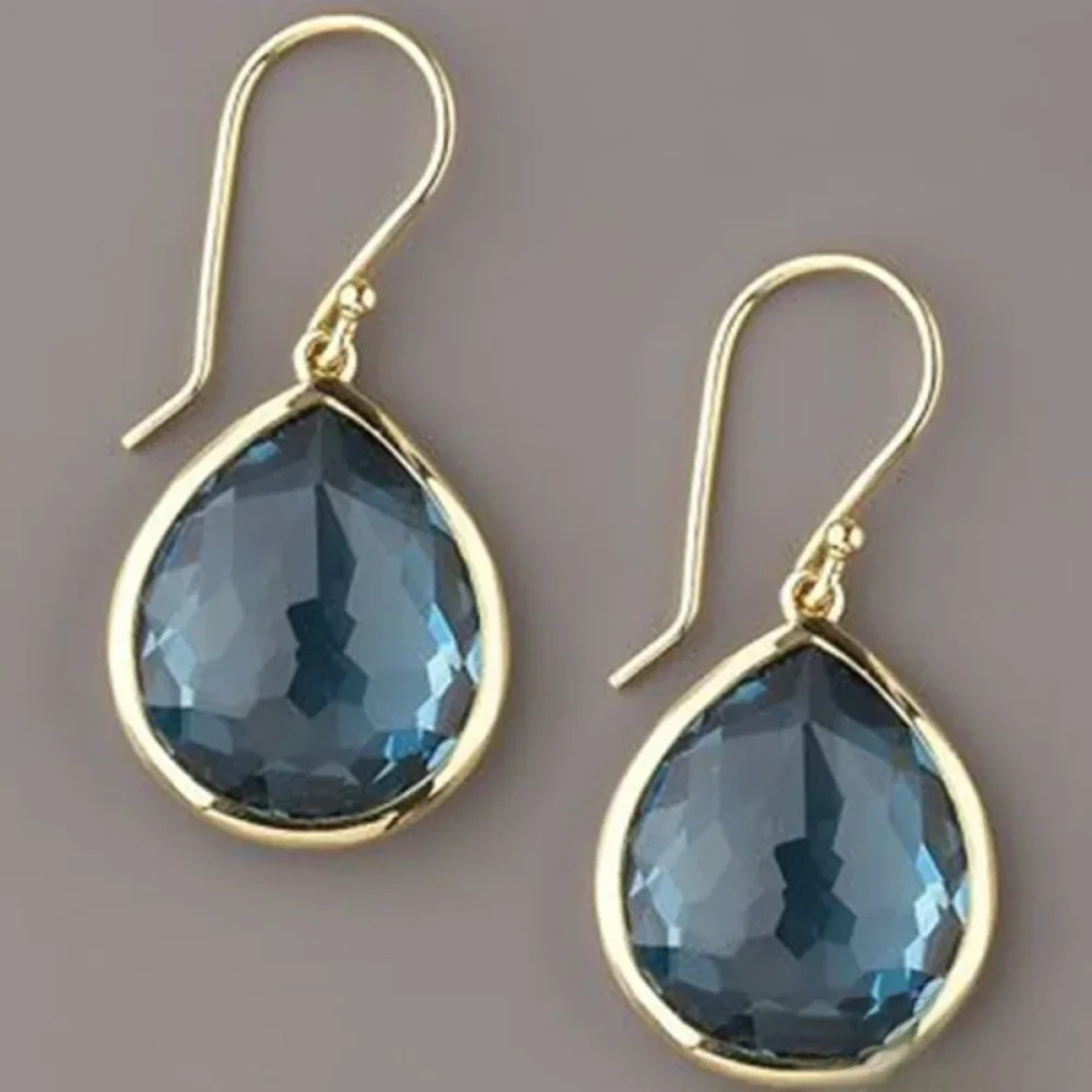 SAPPHIRE | Retro Blue Crystal Earrings