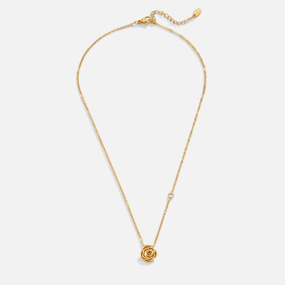 ROSA | Golden Rose Pendant Necklace