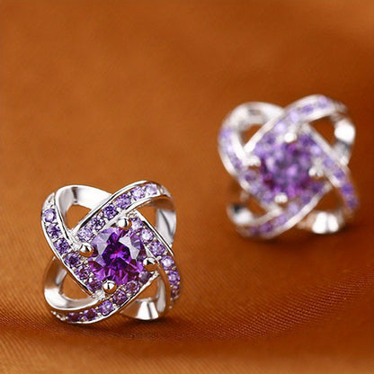 CLOVER | Purple Clover Earrings