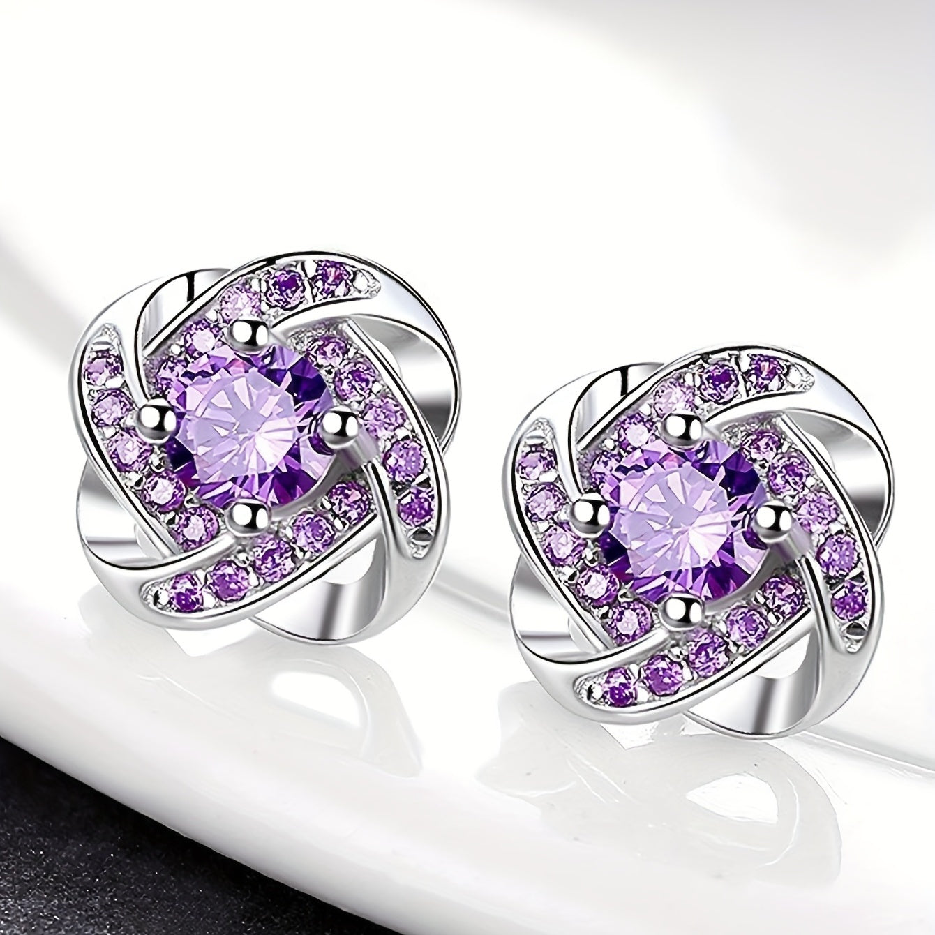 CLOVER | Purple Clover Earrings