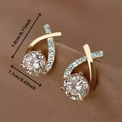 FAITH | Gold Cross Stud Earrings