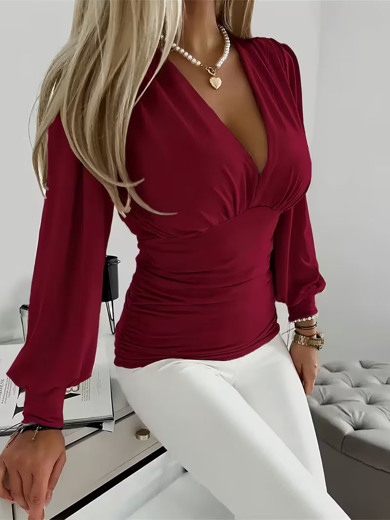 Aria pliszírozott blúz