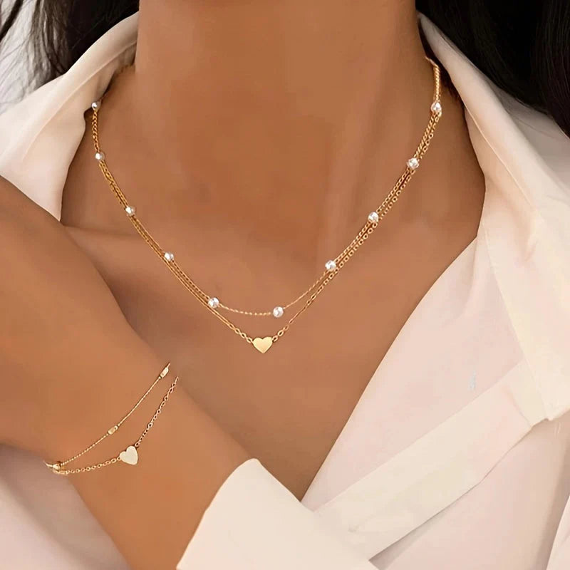 PURE | Minimalist Necklace Bracelet Set