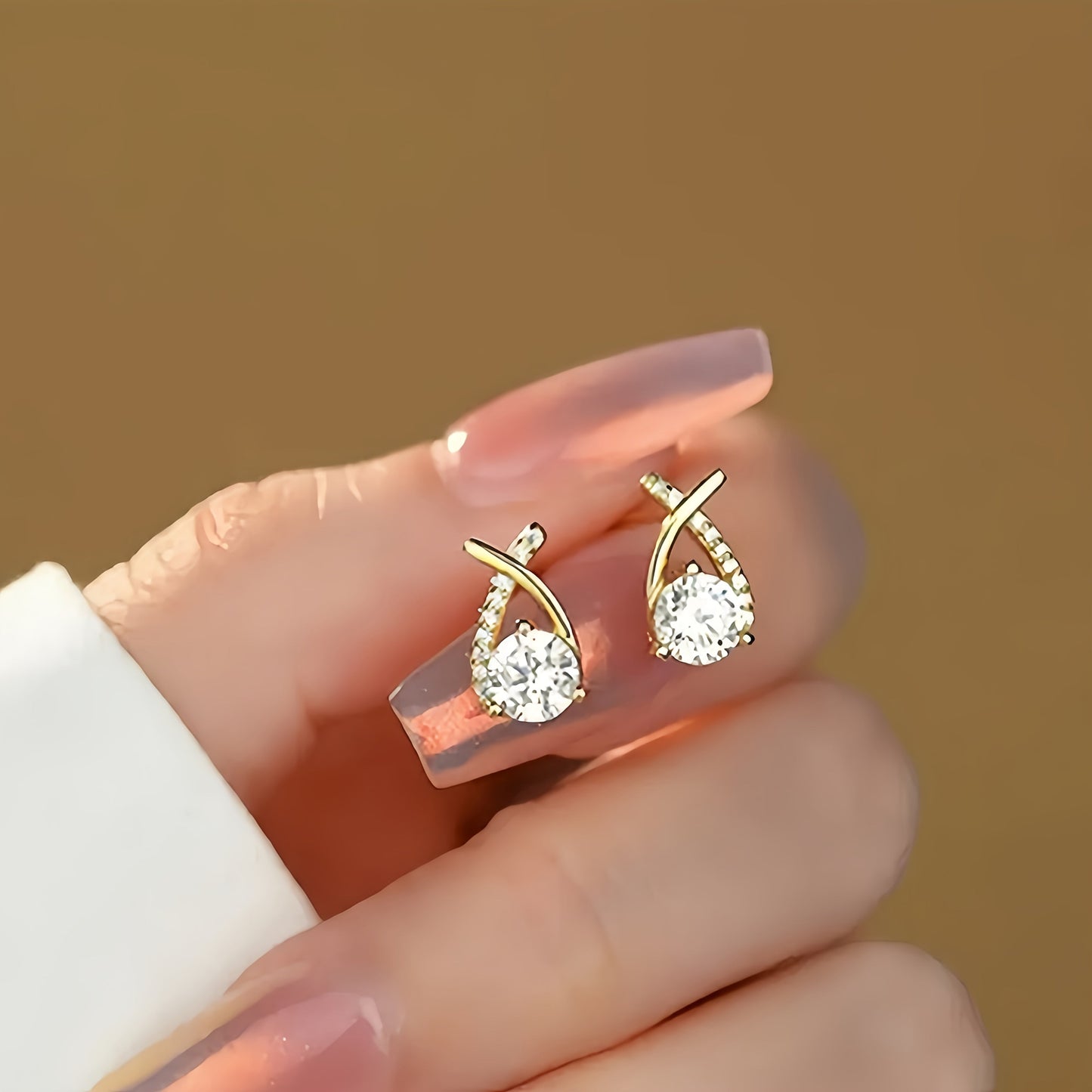 FAITH | Gold Cross Stud Earrings