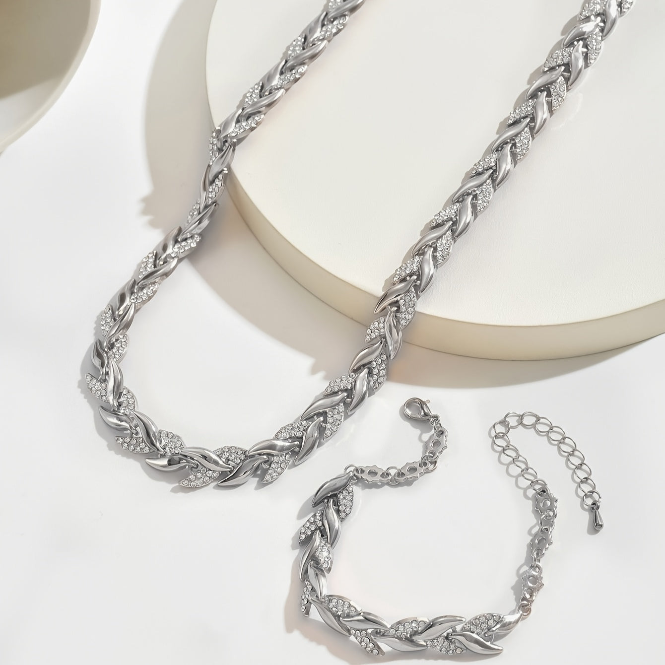 SIRENA | Wheat Braid Necklace & Bracelet Set