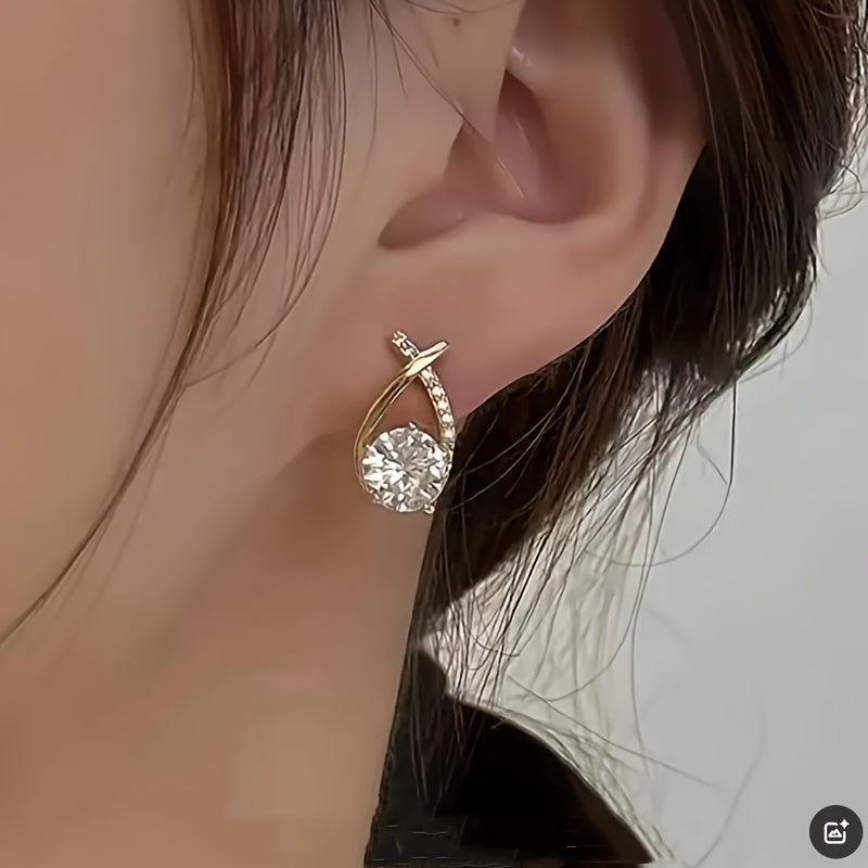 FAITH | Gold Cross Stud Earrings