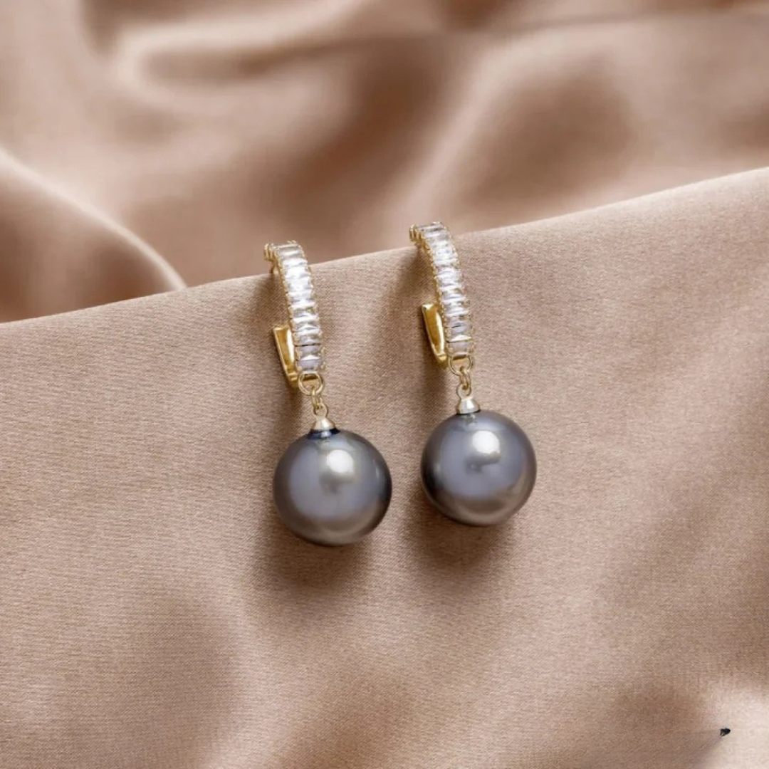 LUCIA | Pearl Zircon Earrings