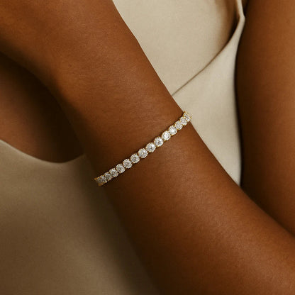 BRILLIANCE | Gold Moissanite Tennis Bracelet