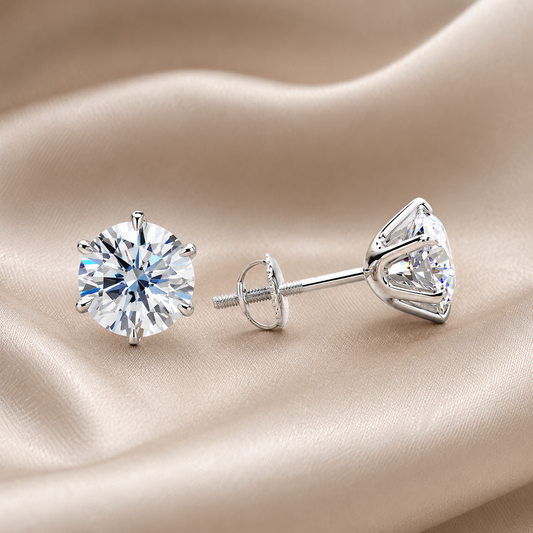 ROSEMONT | White Gold Chic Earrings