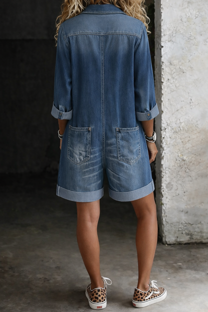 ABILENE | Denim Romper