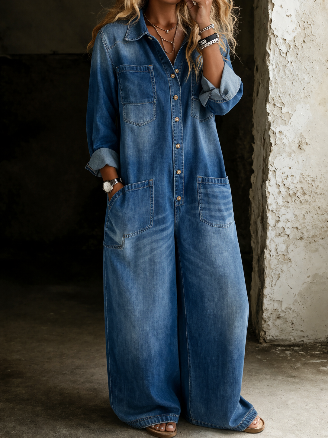 ODESSA | Denim Jumpsuit