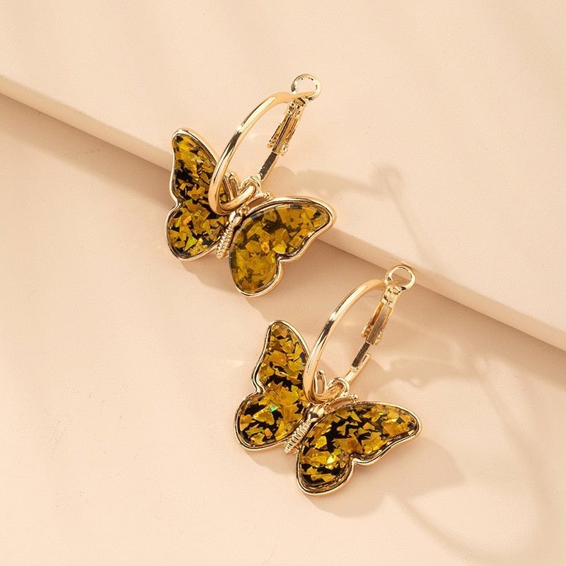 SPARKLE | Gold Butterfly Earrings