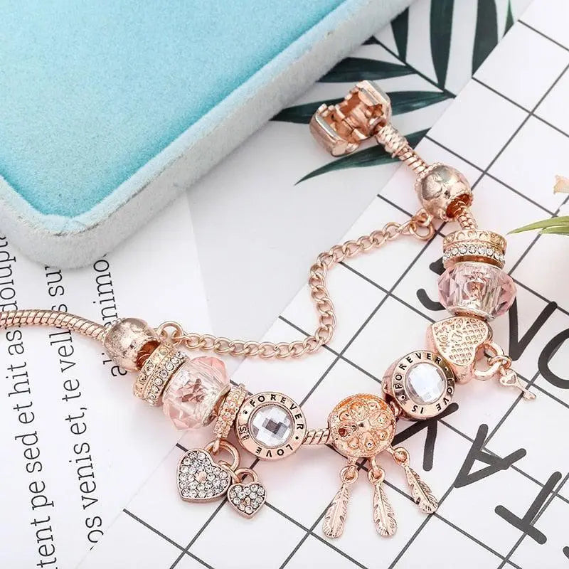 PERIDOT | Silver Charm Bracelet