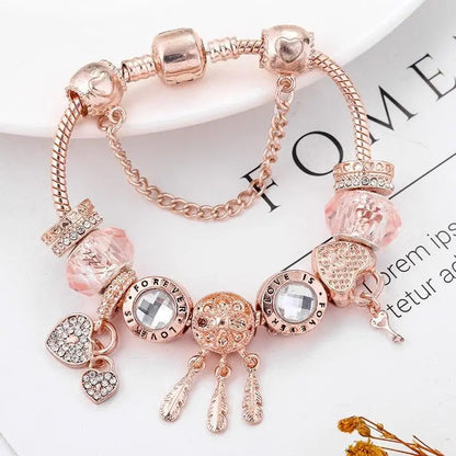 PERIDOT | Silver Charm Bracelet