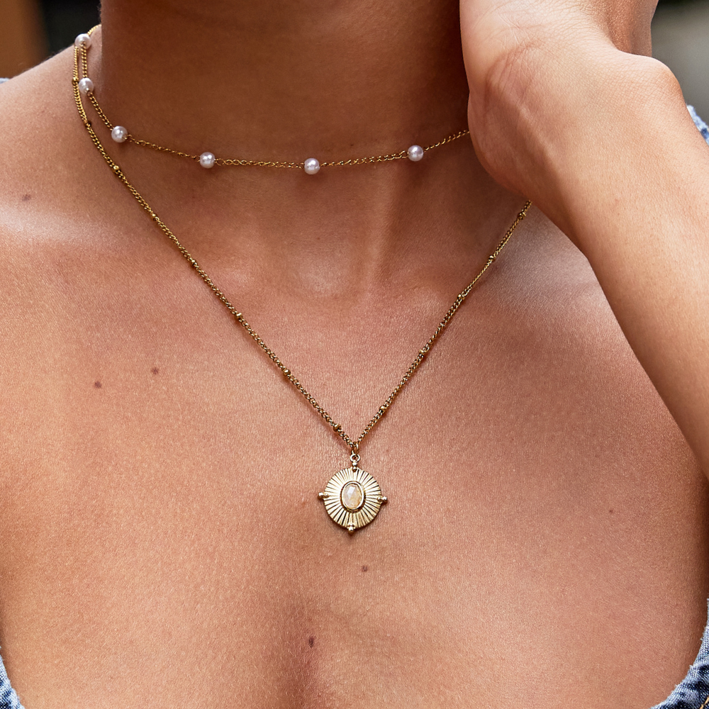 MONIQUE | Vintage Stone Necklace