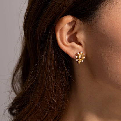 POISE | Sophisticated Gold Pearl Earrings