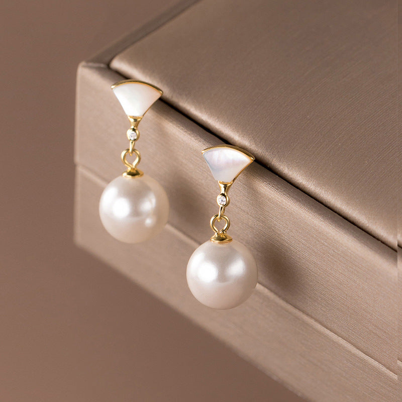 BEACON | Silver Pearl Earrings