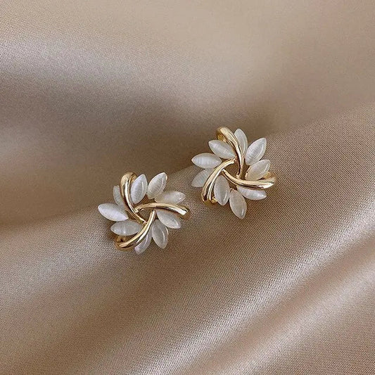 ROSEMARY | White Opal Earrings