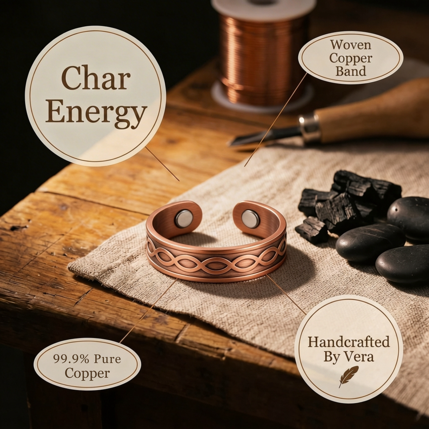 CHAR | Woven Copper Ring
