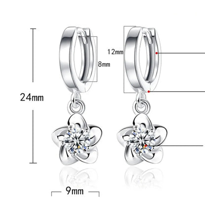 AMETHYST | Sterling Silver Zircon Earrings