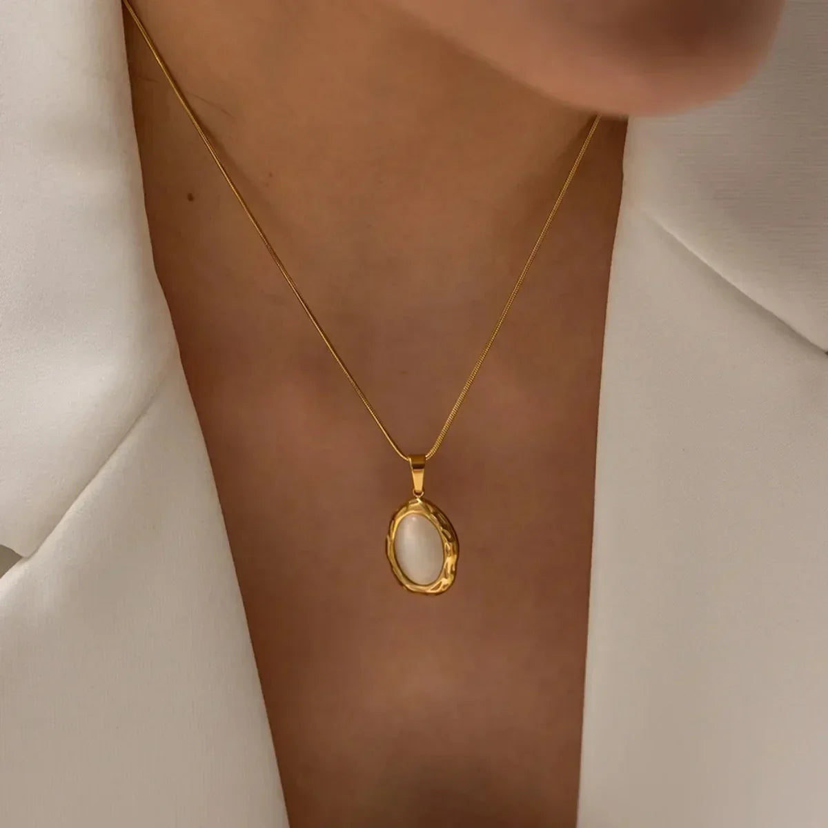 IRONWOOD | Gold Opal Necklace