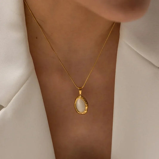 IRONWOOD | Gold Opal Necklace