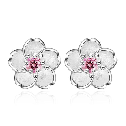 BLOSSOMBUD | Flower Zirconia Button Earrings