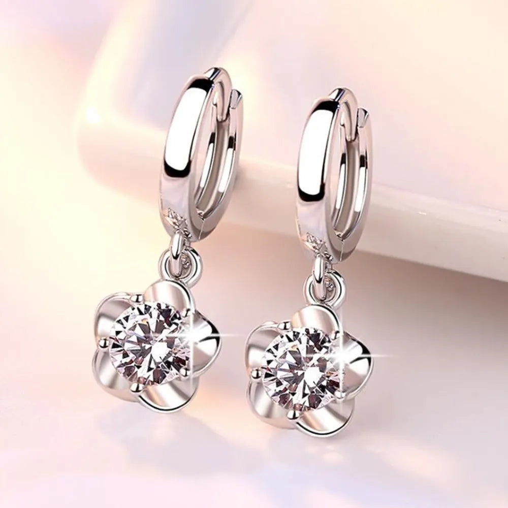 AMETHYST | Sterling Silver Zircon Earrings