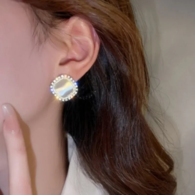FACET | Square Opal Zircon Earrings