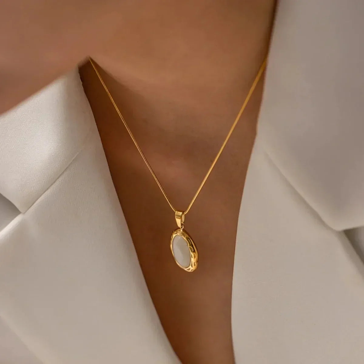 IRONWOOD | Gold Opal Necklace