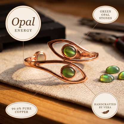 OPAL | Hand-Set Copper Bracelet
