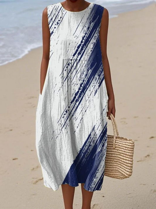 STROKE | Sleeveless Maxi Dress