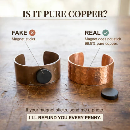 STONE | Hammered Copper Bracelet