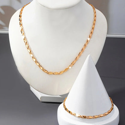 ROYALE | 18K Gold Necklace Bracelet Set
