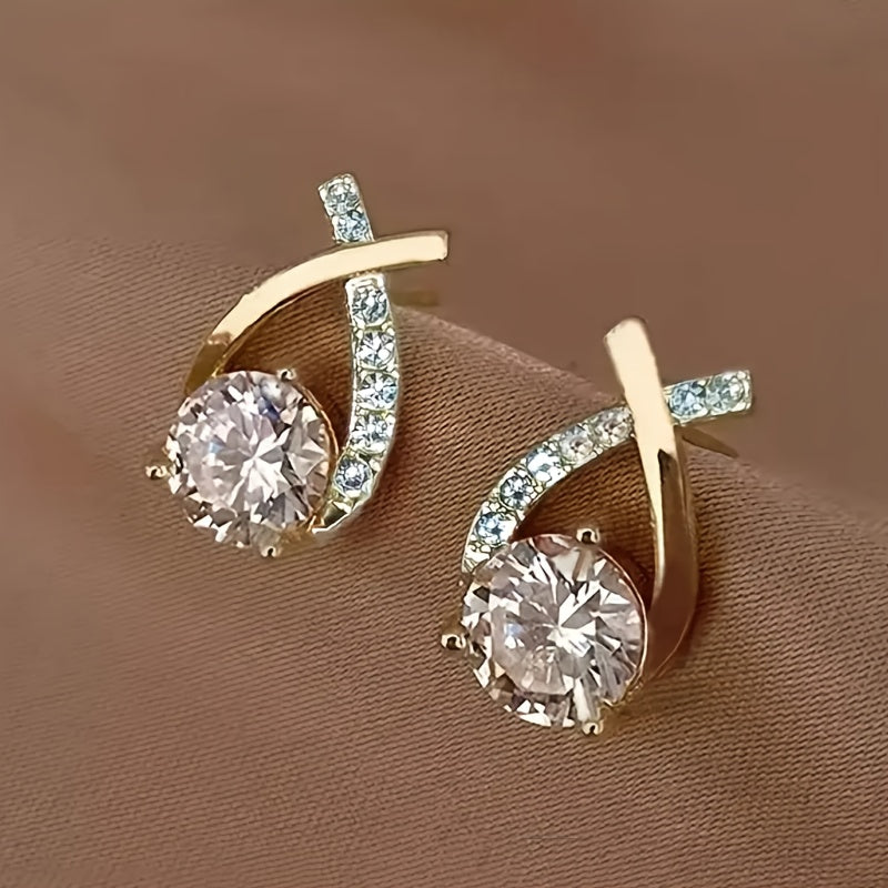 FAITH | Gold Cross Stud Earrings