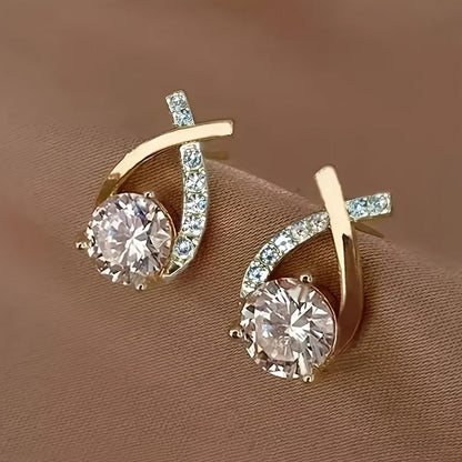FAITH | Gold Cross Stud Earrings