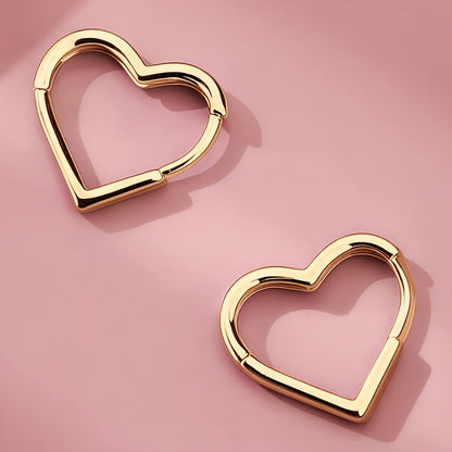 BLAZESTONE | Gold Heart Earrings