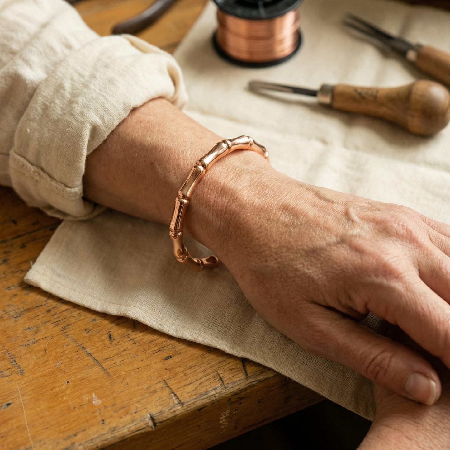 GROVE | Bamboo-Inspired Copper Cuff