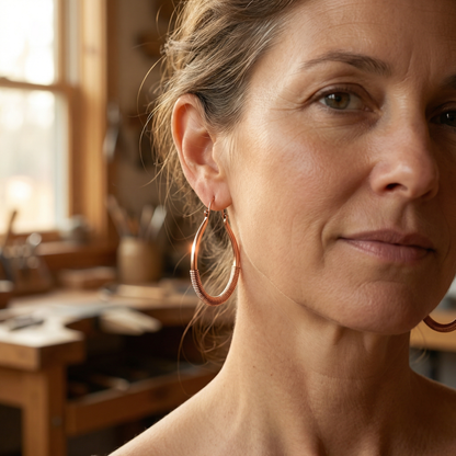 CREEK | Wire-Wrapped Copper Earrings