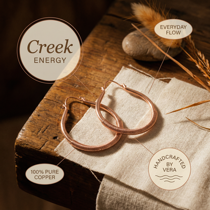CREEK | Wire-Wrapped Copper Earrings